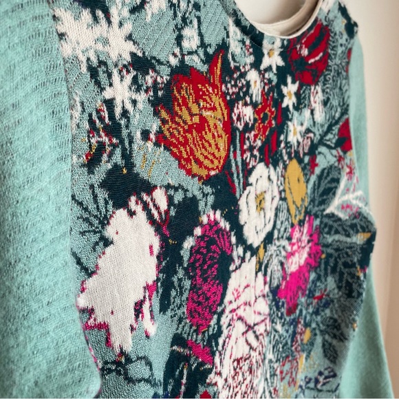 Aldo Martins Anthropologie Flowerpot Floral Sweater Dress Wool Blend Size Small - Picture 7 of 16